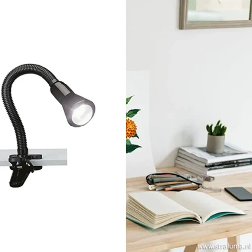 Zwarte klemlamp/leeslamp voor bureau>Straluma Clearance