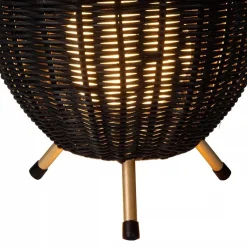 Zwarte rotan tafellamp met gouden driepoot></noscript>Straluma New