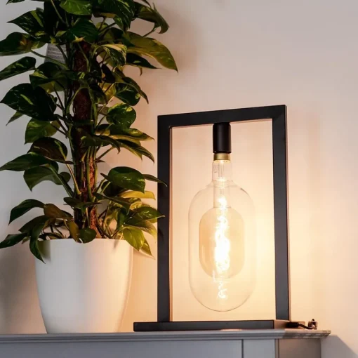 Zwarte tafellamp frame excl. lichtbron>Straluma Discount
