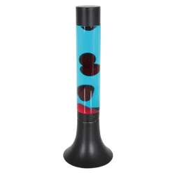 Zwarte tafellamp lava blauw met rood>Straluma