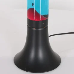 Zwarte tafellamp lava blauw met rood>Straluma