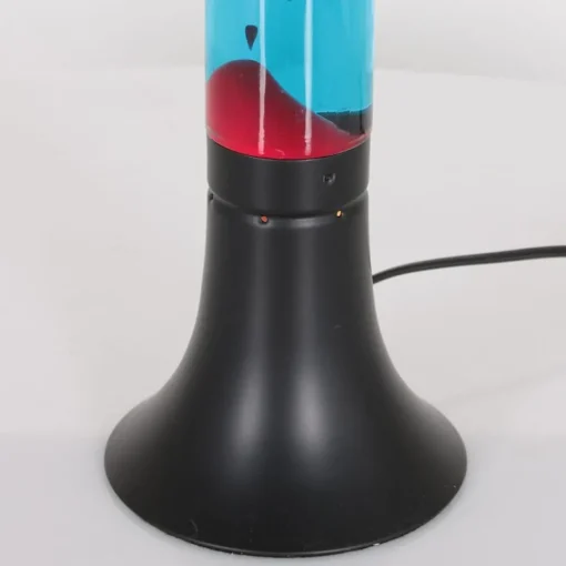 Zwarte tafellamp lava blauw met rood>Straluma