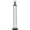 Zwarte vloerlamp met cilinder kap helder glas>Straluma Clearance