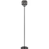 Zwarte vloerlamp met smoke glazen kap>Straluma Clearance