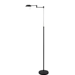 Zwarte vloerlamp-leeslamp LED dimbaar>Straluma