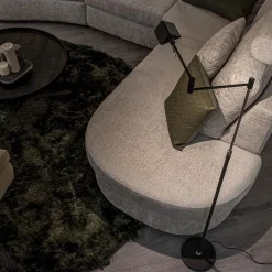 Zwarte vloerlamp-leeslamp LED dimbaar></noscript>Straluma