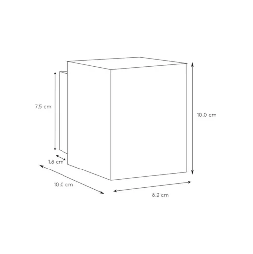 Zwarte-gouden wandlamp Xera vierkant>Straluma Discount